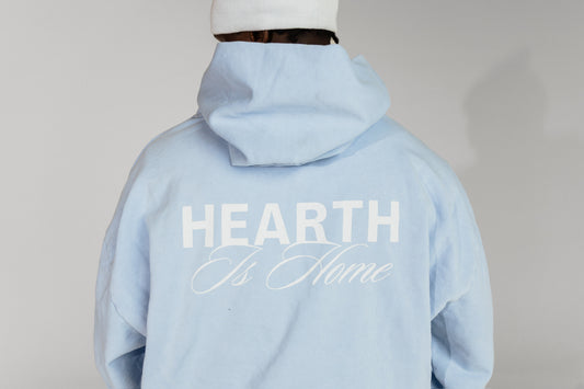 Hearth HIH Classic Hoodie in Powder Blue Back