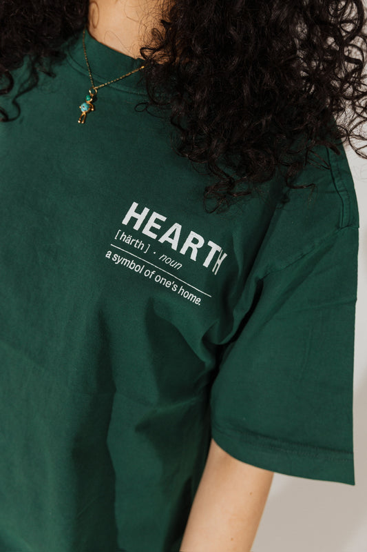 Hearth Logo T-Shirt in Forest Green Front