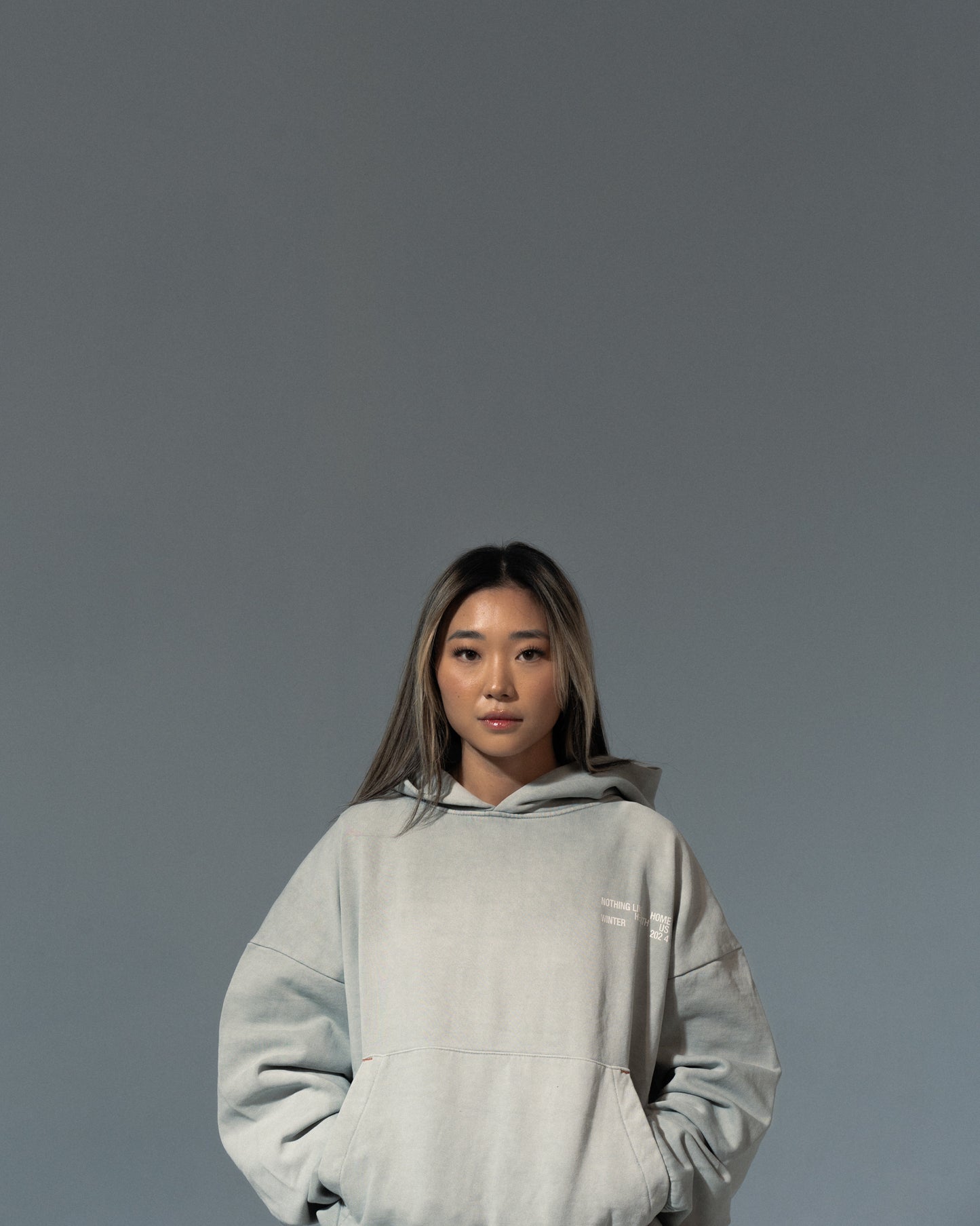 Hearth Hearth Nothing Like Home Fleece Hoodie in Slate Grey