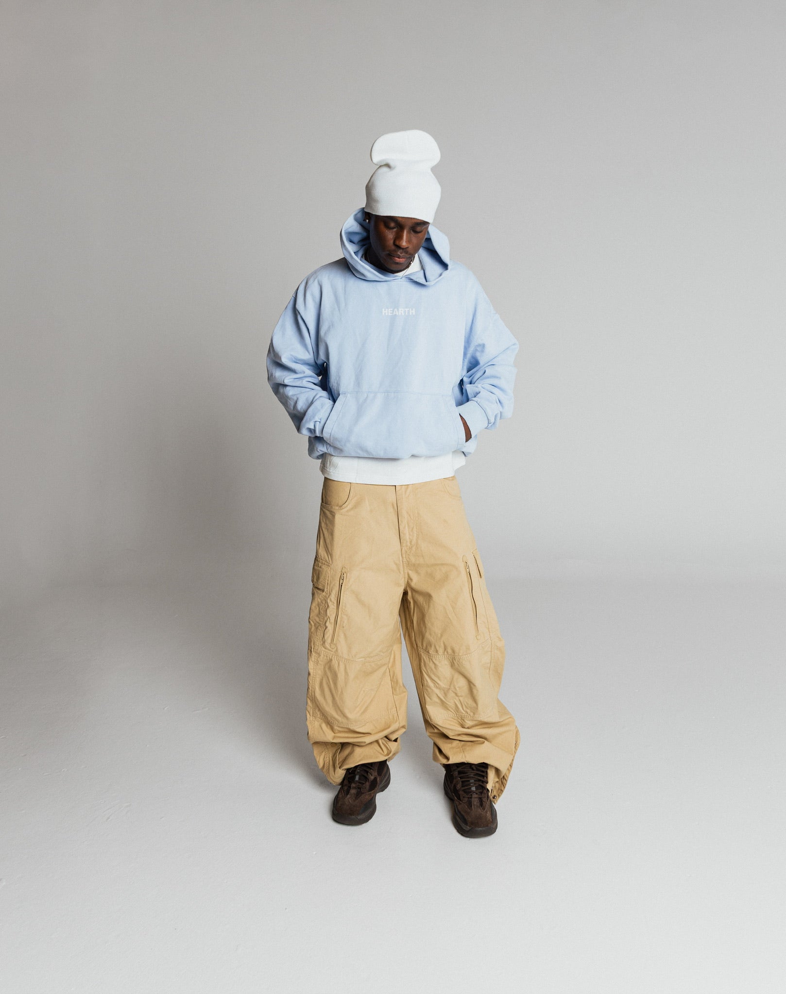 Hearth HIH Classic Hoodie in Powder Blue Front