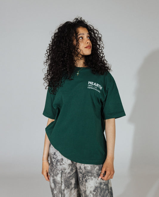 Hearth Logo T-Shirt in Forest Green Front