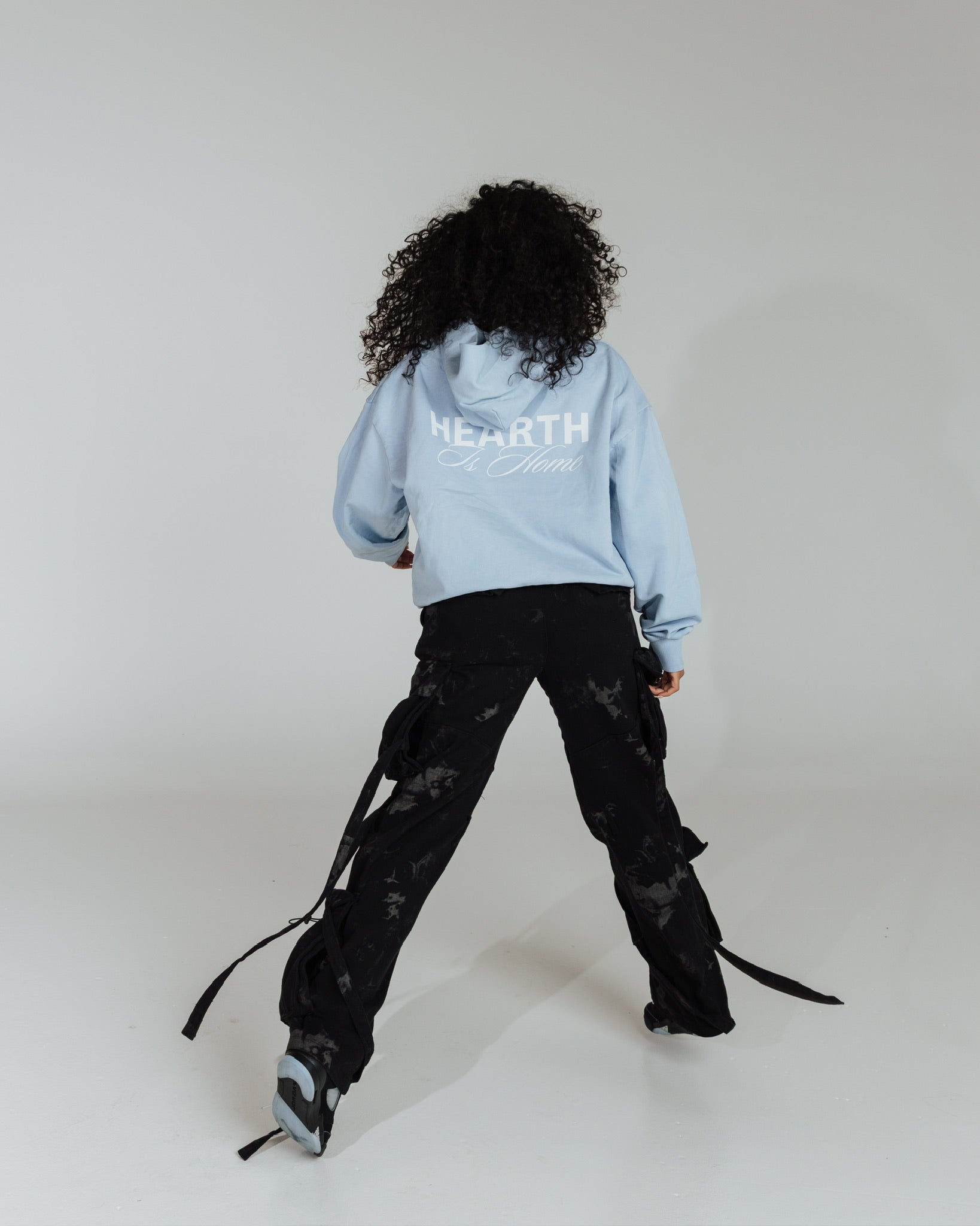 Hearth HIH Classic Hoodie in Powder Blue Back