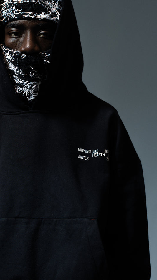 Hearth Nothing Like Home Fleece Hoodie in Black